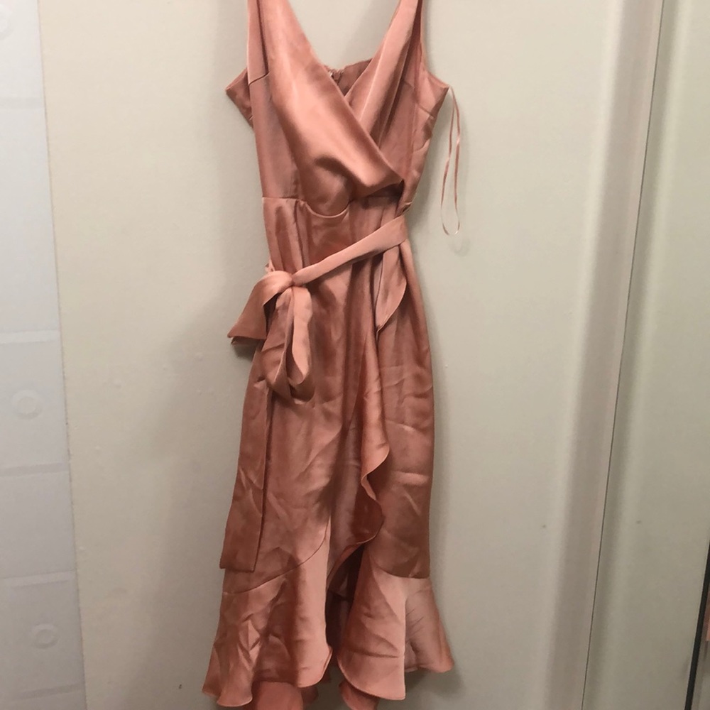Silky Satin Light pinkish peachy Dress